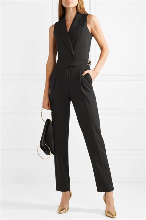 michael kors black short playsuit|michael kors jumpsuit black.